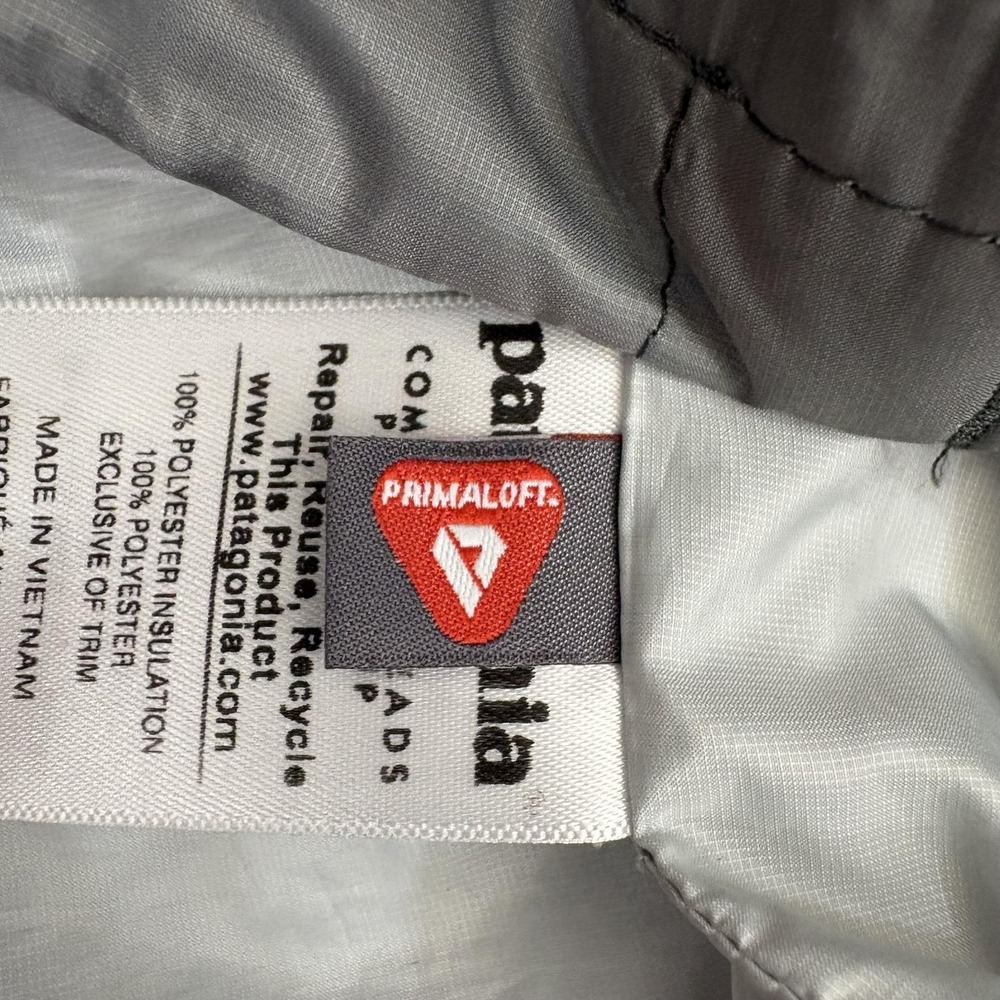 Patagonia Nano Puff Vest M Gray Full Zip Primaloft Antarctica Port Lockroy Patch - Picture 11 of 13